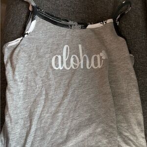 Gray Aloha Tank Top S